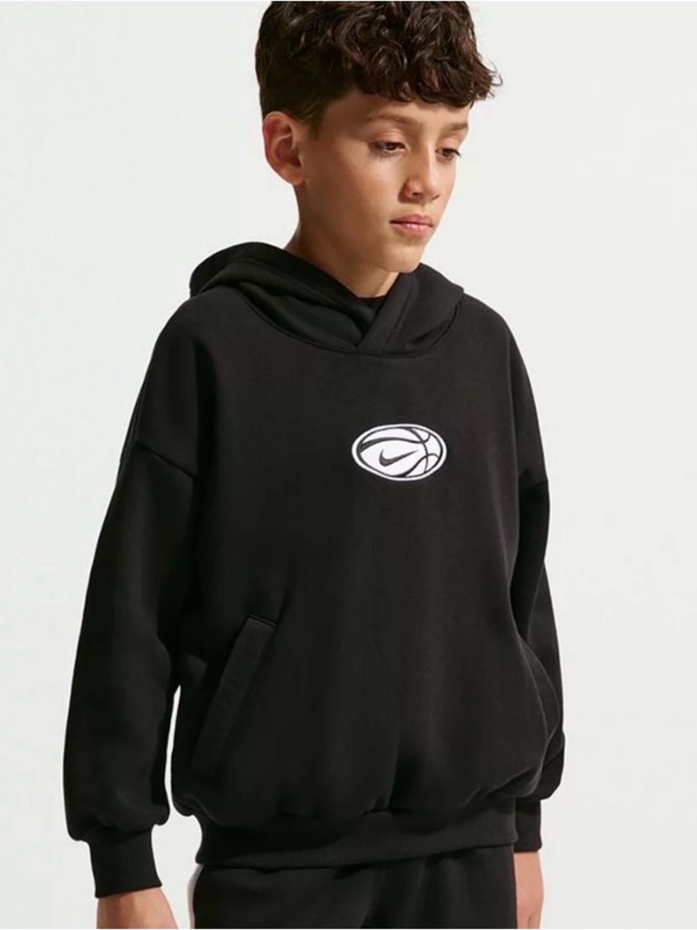 Nike Black Boys Girls Kids Basketball sports Logo Hoodie sweatshirt large NWT